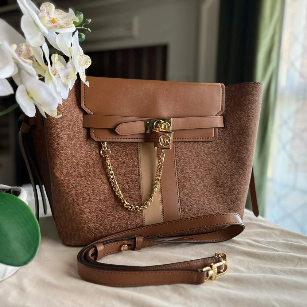 NWT Michael Kors Hamilton Legacy Large Belted Satchel - Picture 3 of 16